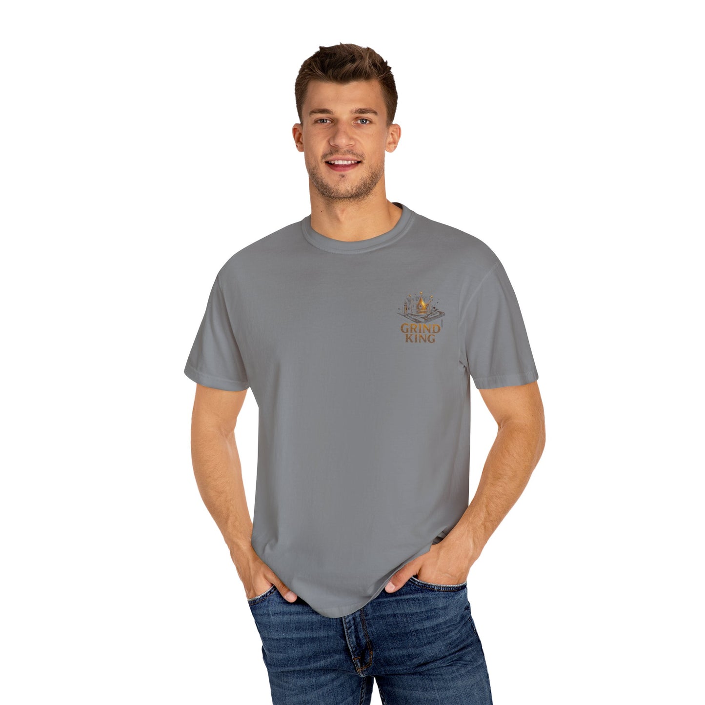Grind King Unisex T-Shirt | Motivational Tee for Hustlers | Perfect Gift for Entrepreneurs, Graduates, or Father's Day | Casual Style