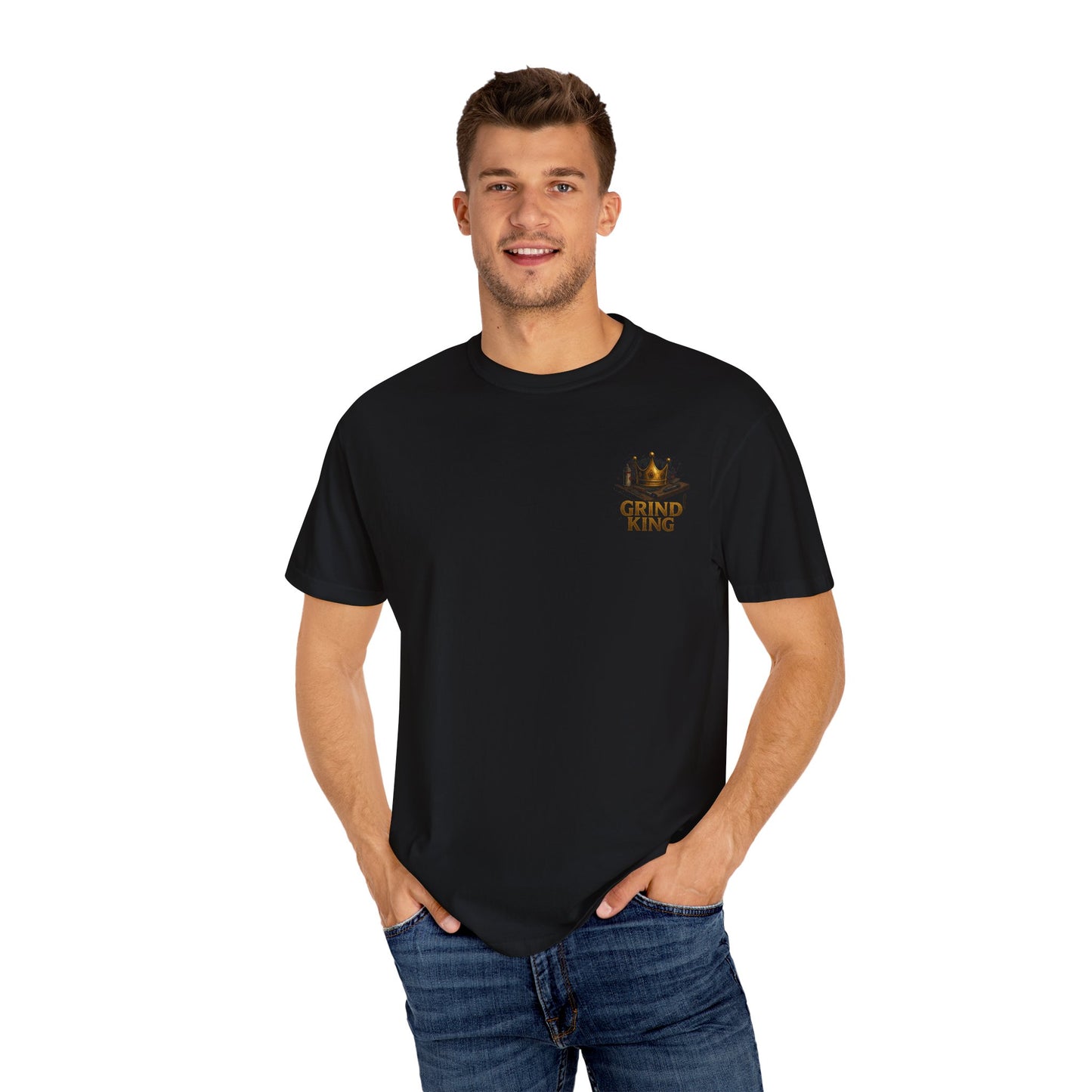 Grind King Unisex T-Shirt | Motivational Tee for Hustlers | Perfect Gift for Entrepreneurs, Graduates, or Father's Day | Casual Style