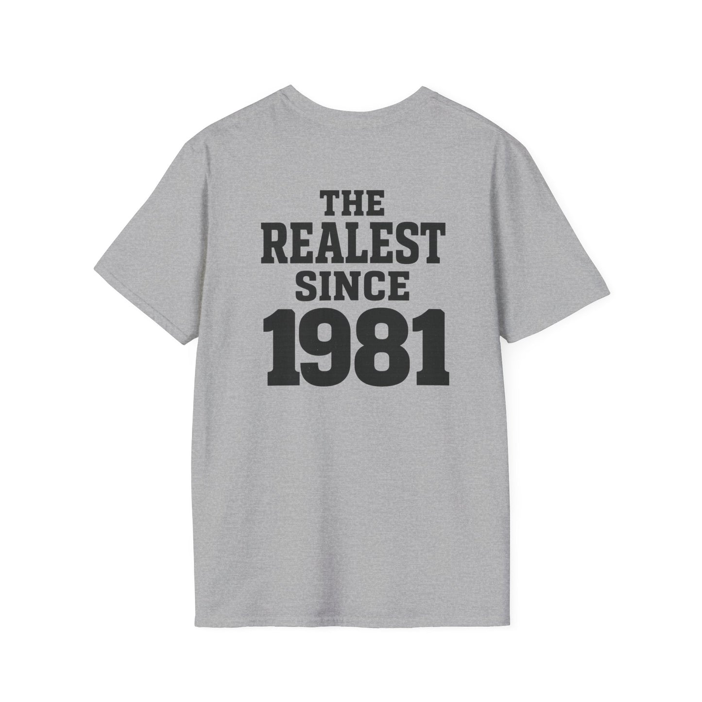 Vintage Inspired Unisex T-Shirt, Perfect Gift for 40th Birthdays, Casual Wear, The Realest Since 1981 Tee, Comfortable Streetwear