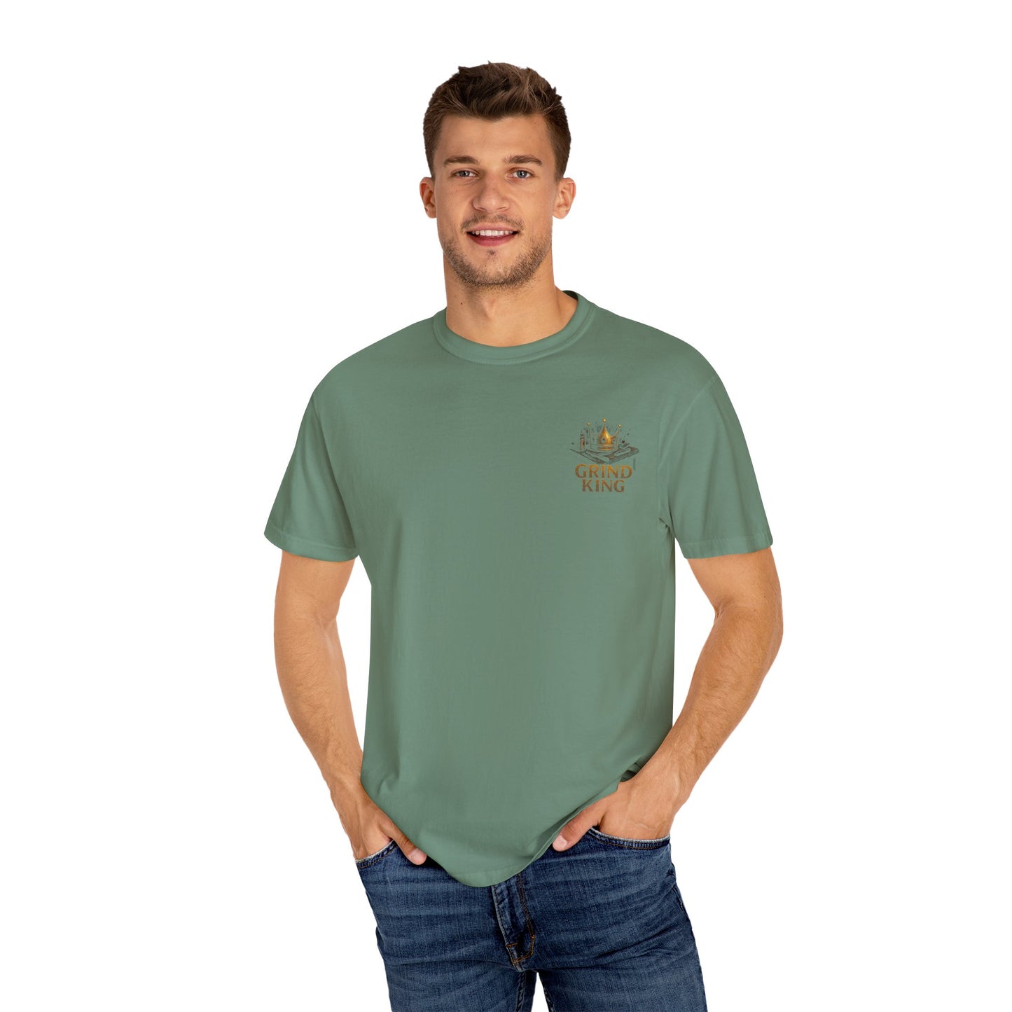 Grind King Unisex T-Shirt | Motivational Tee for Hustlers | Perfect Gift for Entrepreneurs, Graduates, or Father's Day | Casual Style