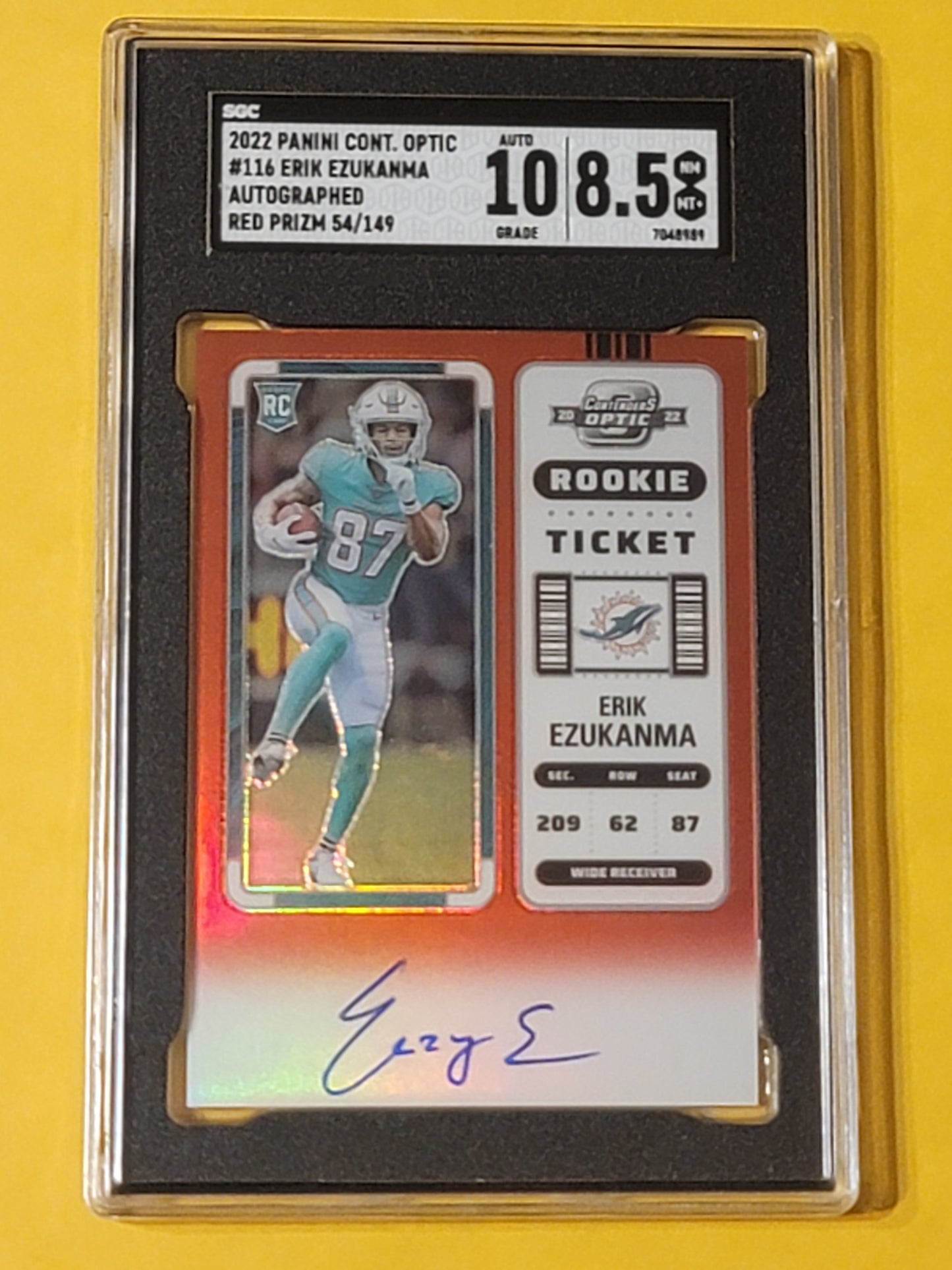 2022 Contenders Optic Erik Ezukanma Red Prizm Auto /149