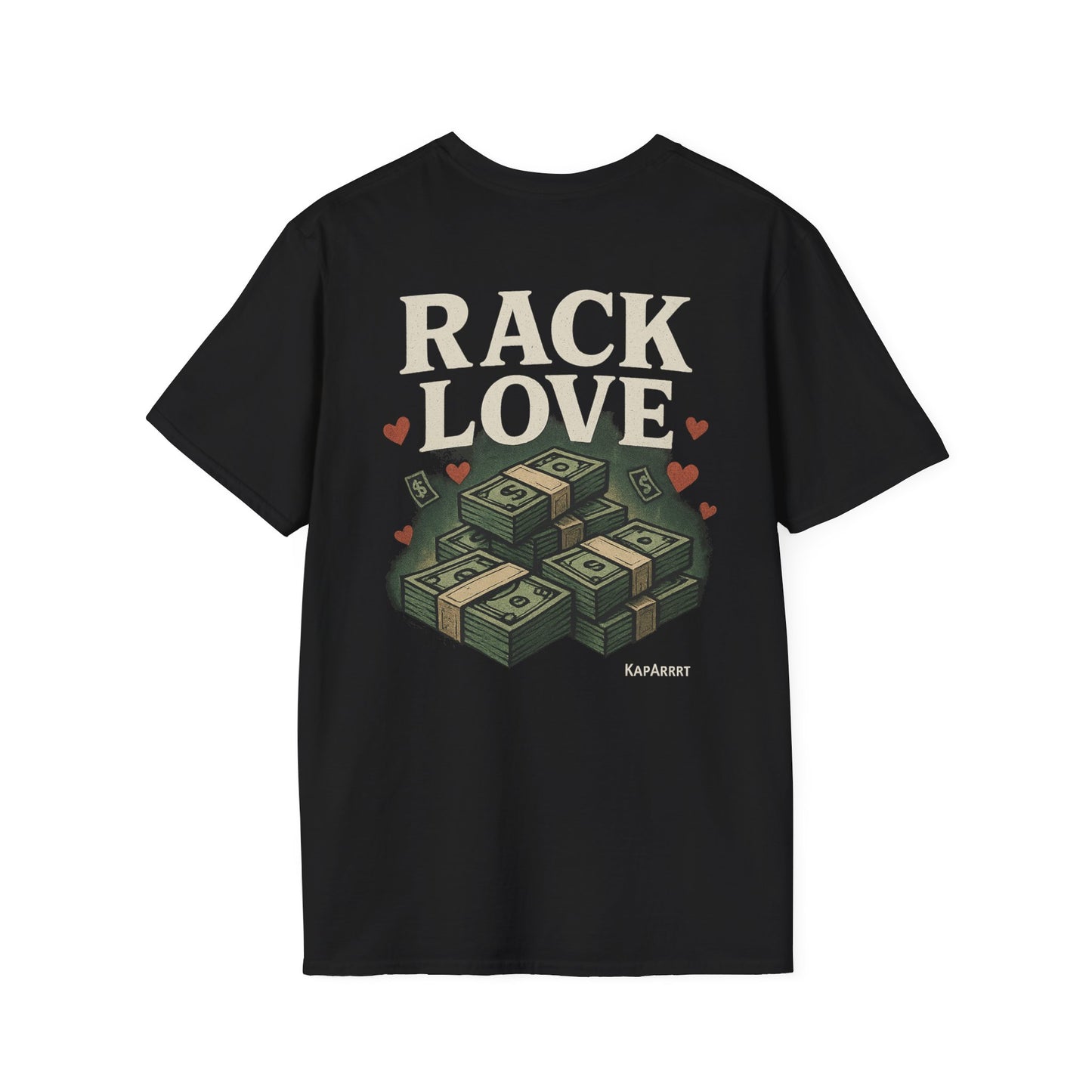 Rack Love Unisex Softstyle T-Shirt | Trendy Graphic Tee for Music Lovers, Gifts for Birthdays, Festivals, Casual Outfits, Everyday Wear