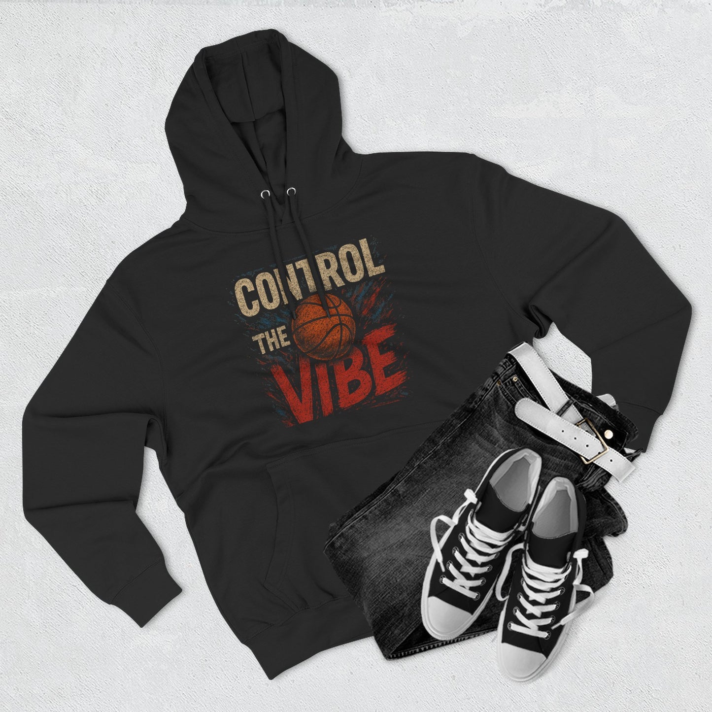 Basketball Vibe Hoodie - Control the Vibe, Sports Gift, Trendy Hoodie, Men's Apparel, Activewear