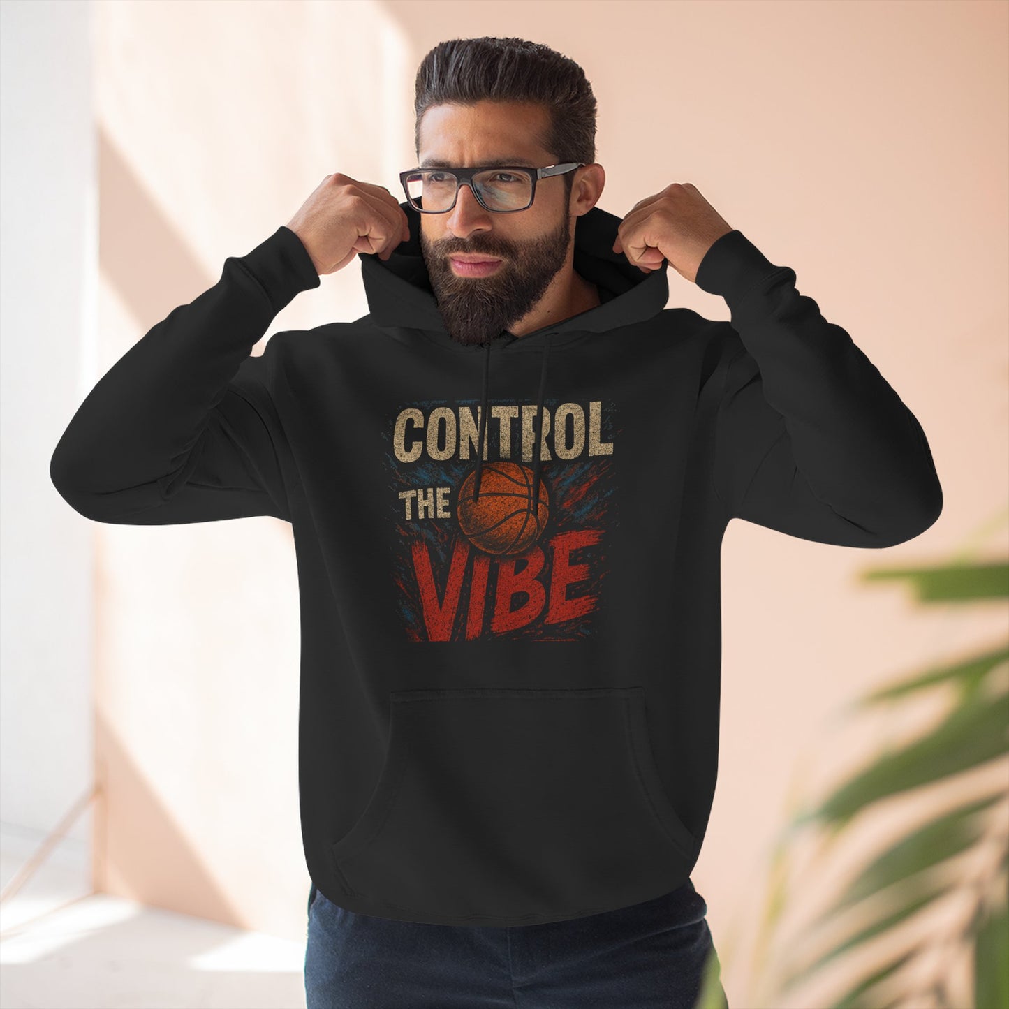 Basketball Vibe Hoodie - Control the Vibe, Sports Gift, Trendy Hoodie, Men's Apparel, Activewear